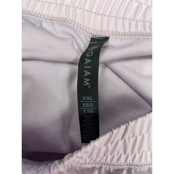 Gaiam lavender frost woven short w/mesh panty lined athletic lightweight XXL - Picture 4 of 5
